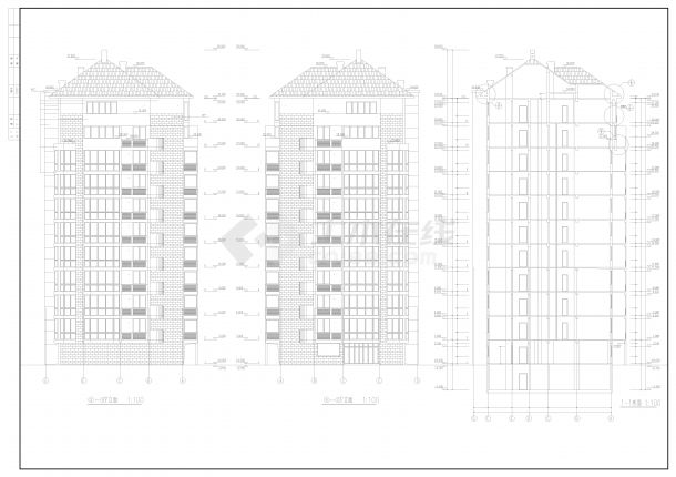 某住宅楼建筑设计图纸CAD-图一
