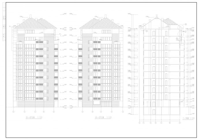 某住宅楼建筑设计图纸CAD_图1