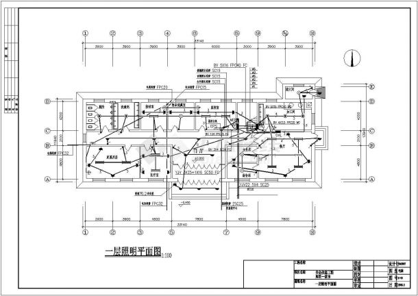 某地区营房电气全施工设计CAD施工图纸-图一