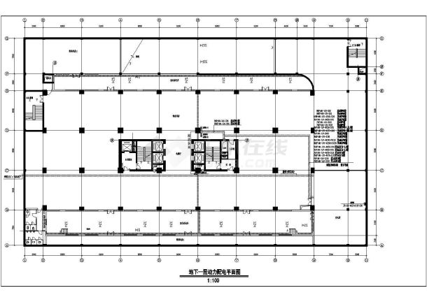 某地区大厦动力电气设计CAD施工图纸-图一