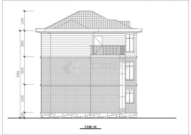 三层别墅自建房建筑设计施工图（11.86M*9.26M）-图二