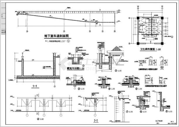上海市某大型商场全套设计建筑CAD图纸-图二