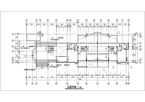某地多层住宅建筑CAD方案设计图-图一