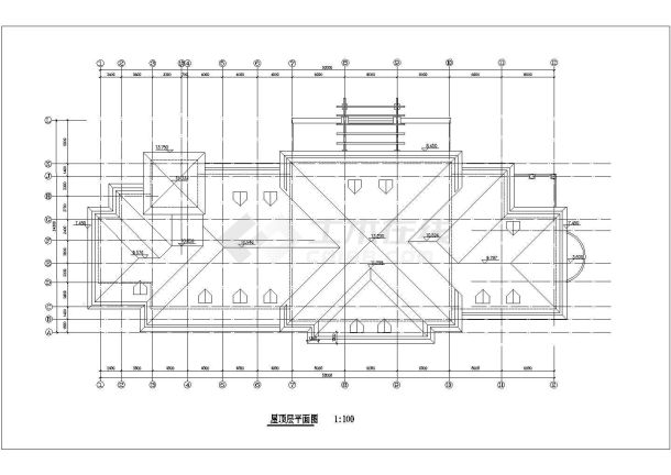 某小区公建会所建筑CAD设计图纸-图一