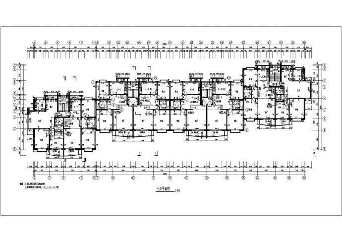 某八层框架结构综合住宅楼建筑设计图_图1