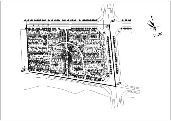 某小区建筑规划及景观CAD设计图纸_图1