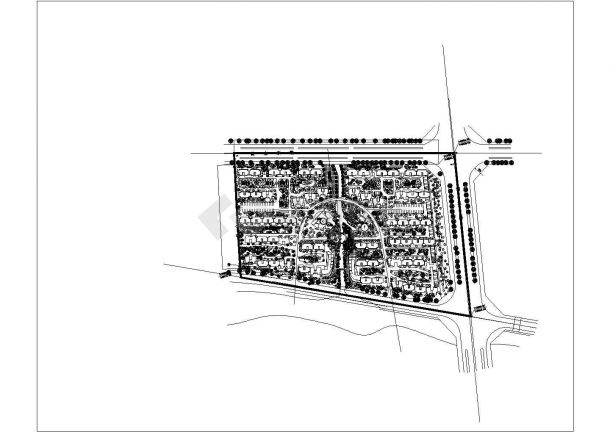 某小区建筑规划及景观CAD设计图纸-图二