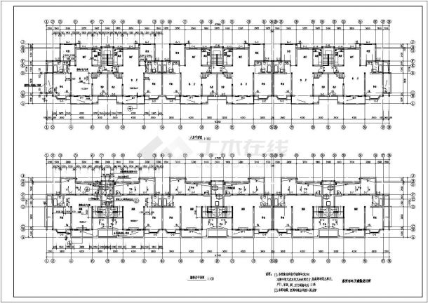 某大型商住楼建筑CAD设计施工图纸-图二