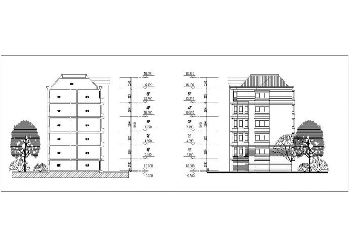 某五层459平方米住宅建筑设计图_图1