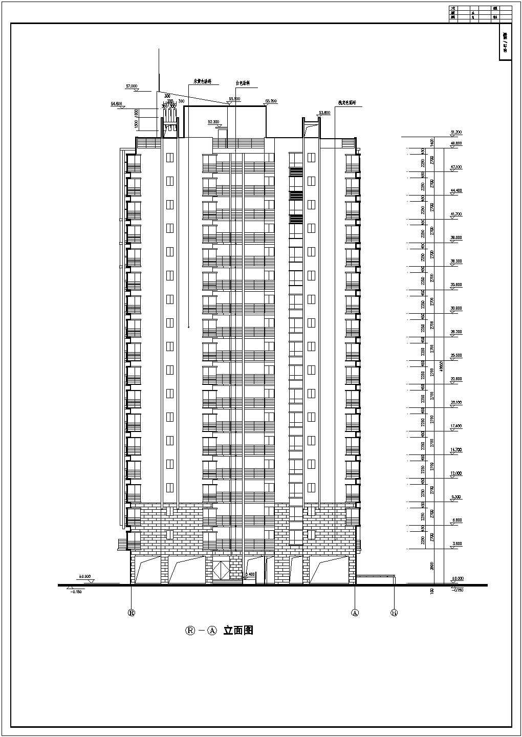 某高档小区高层住宅楼建筑CAD设计施工图