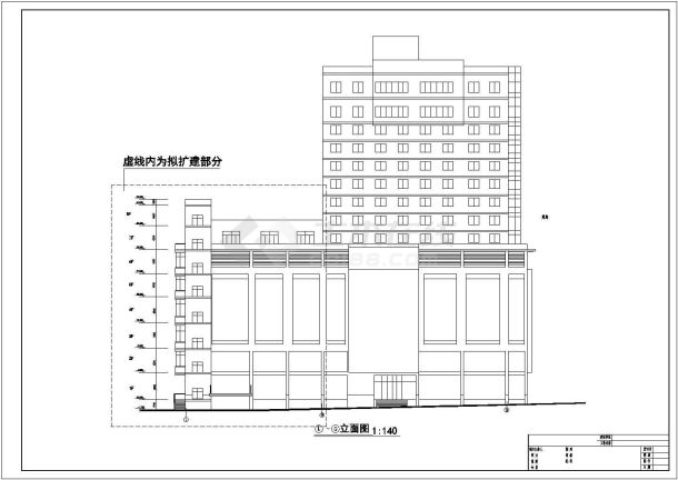 新东方百货大楼CAD建筑设计方案图-图二