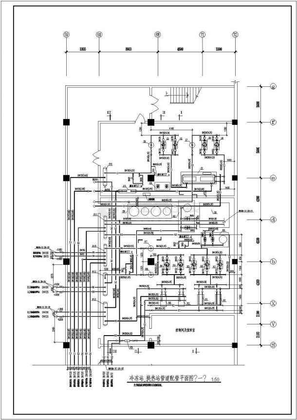 某制冷及换热站设计图纸（共9张）-图二