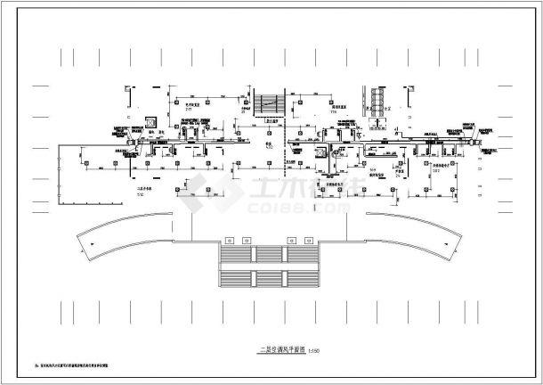 安徽省某大学9层信息楼空调通风防排烟设计施工图-图一