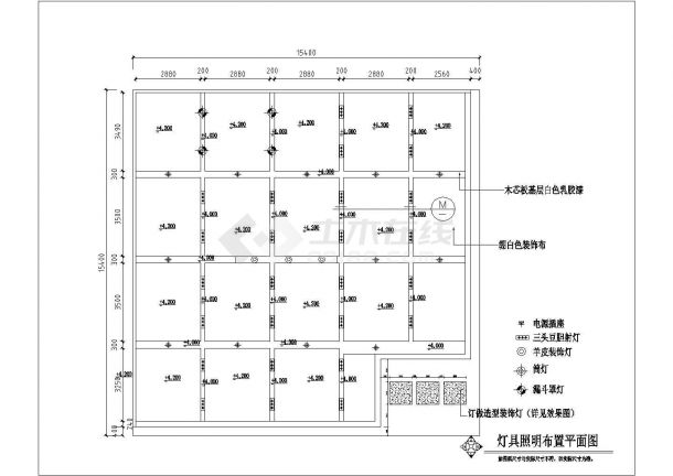 某上海展会家具展位装饰图(含照明图)-图一