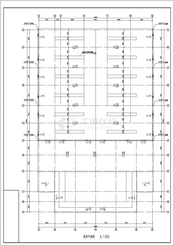 二层玻璃幕墙汽车销售中心建筑设计图-图一