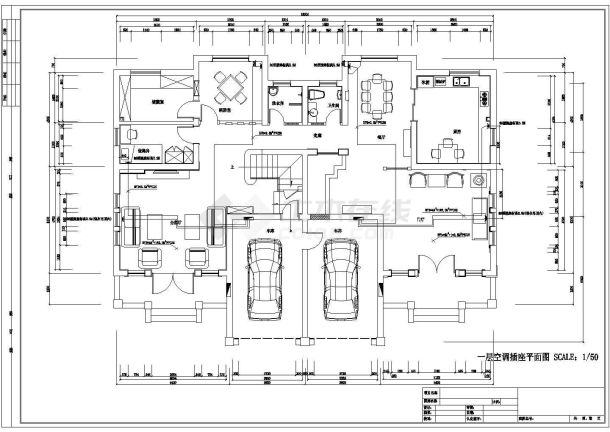 某地三层别墅村电路设计施工CAD图-图二