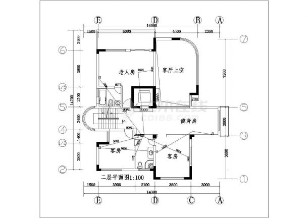 某地小型别墅群电气cad设计施工图-图二