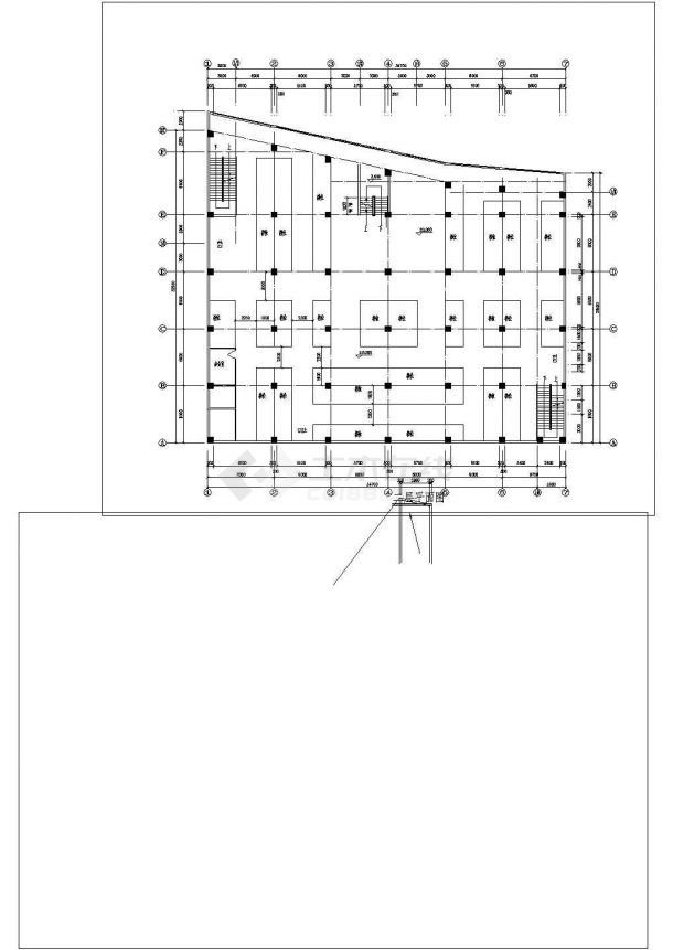 某地区某市场工程建筑cad详细图纸-图二