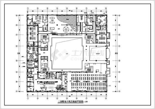 某地二层新营业厅电气设计规划施工图-图二