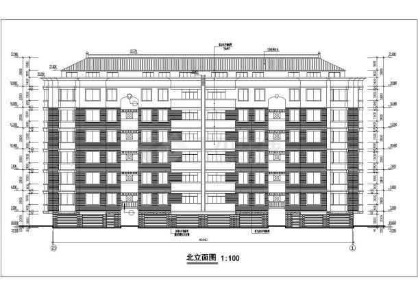 某地六层公寓居民楼建筑设计方案图-图二