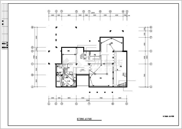 某地二层小型别墅电气设计施工CAD图-图一