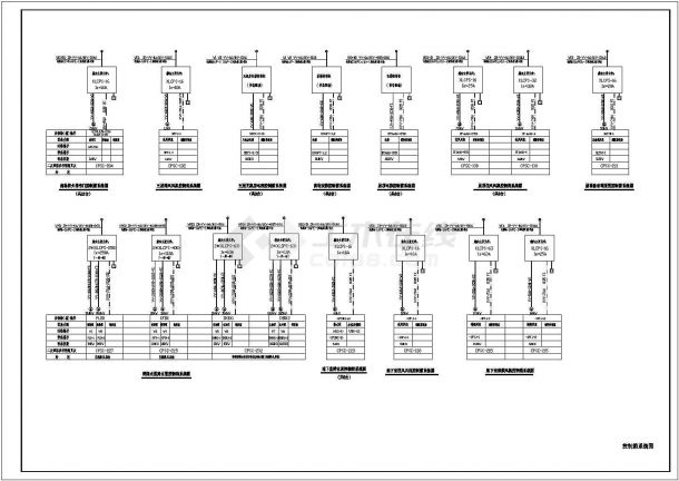 某地区商住楼高低压配电系统设计CAD施工图纸-图二