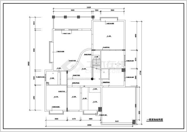 某地郊区三层别墅全套电气设计施工CAD图-图二