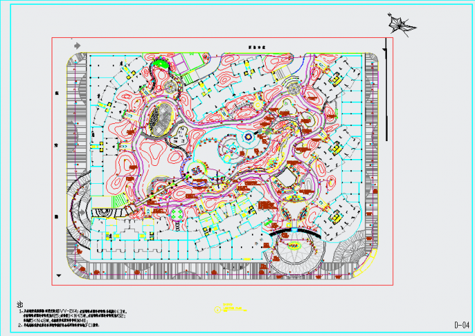 某园林建筑景观照明CAD设计施工图_图1
