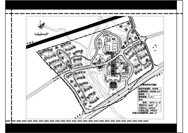 某行政中心园林规划CAD设计图纸-图一