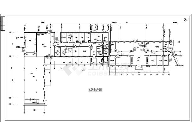 某工厂综合楼给排水cad施工设计详图-图二