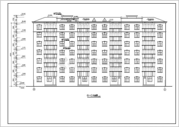 某完整住宅楼建筑设计CAD图纸包含设计说明-图二