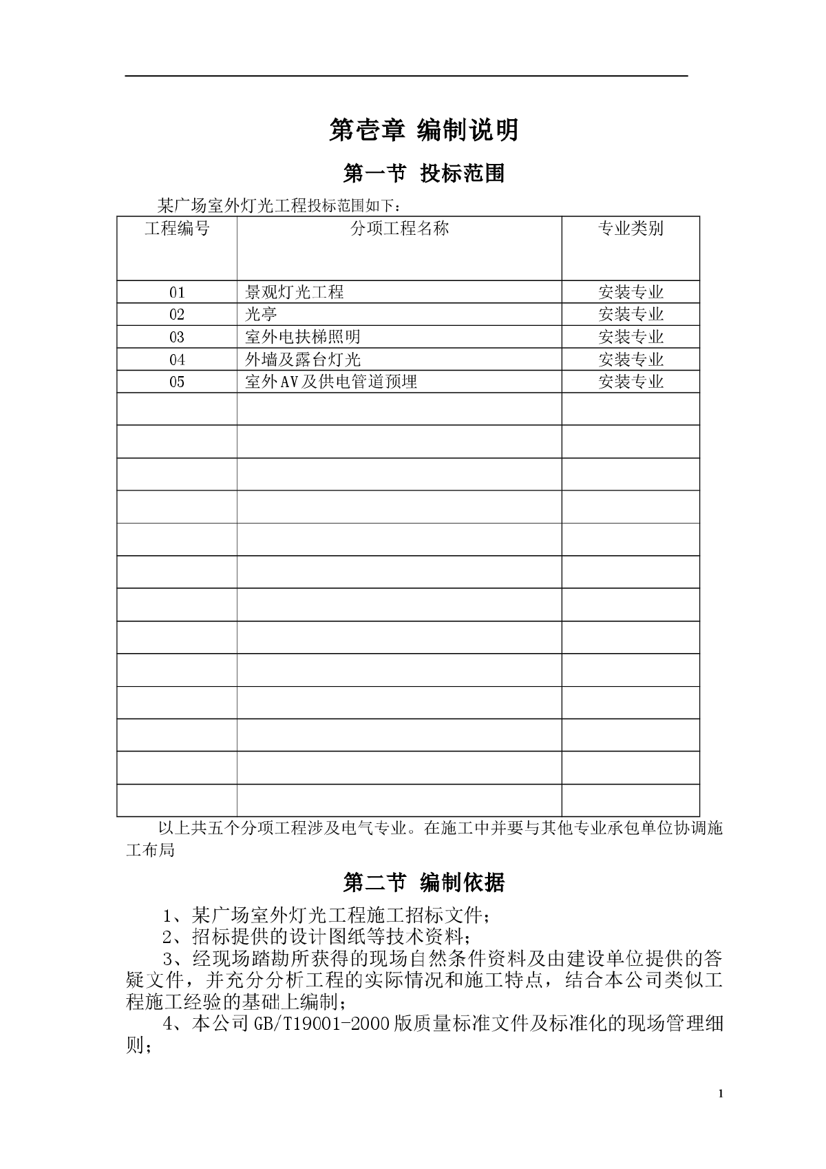 户外灯光施工程工组织设计-图一