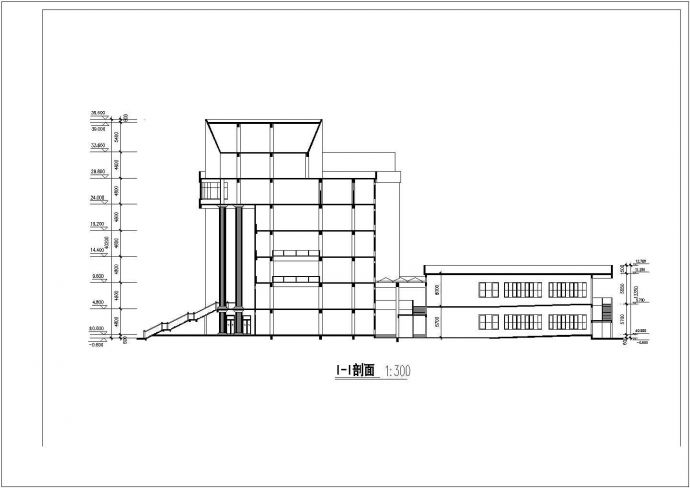 某大学图书馆建筑CAD设计施工图_图1