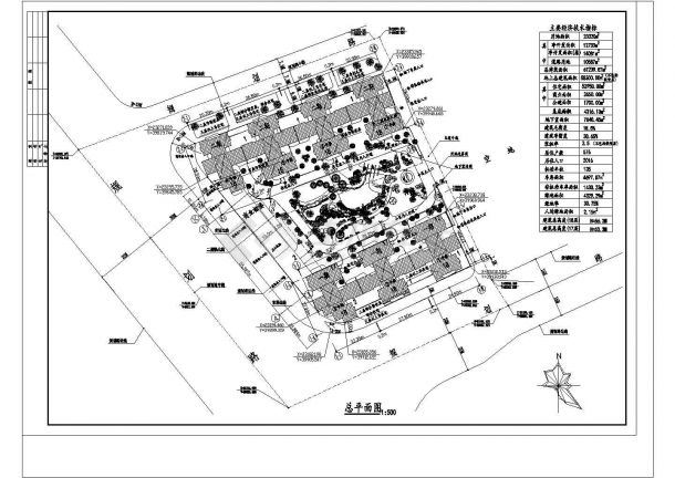 某住宅小区总平面图cad设计详图-图一