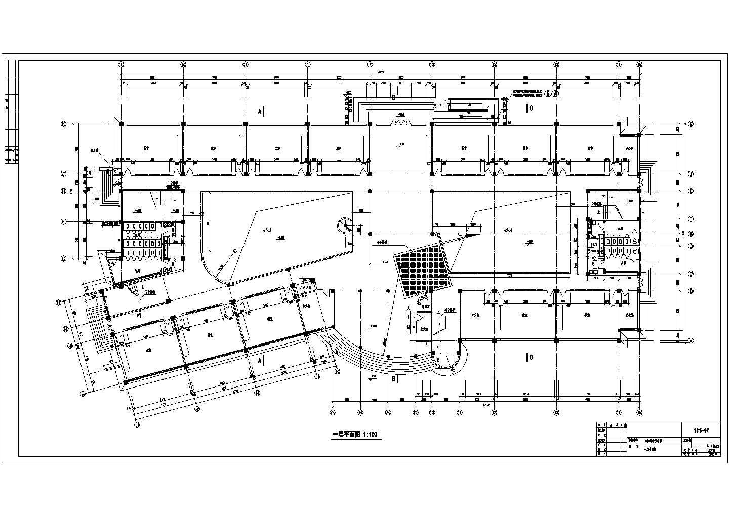 某地校园规划建筑设计施工CAD图