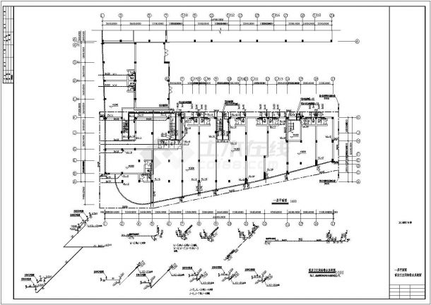 7层商住楼给排水系统cad施工图(水表出户)-图二