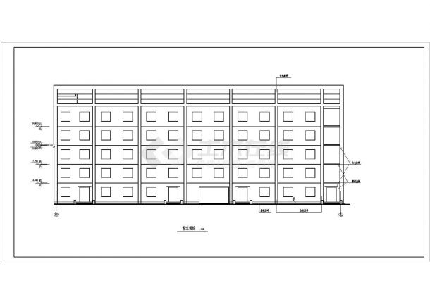 某地某中学教学楼全套建筑设计施工图-图一