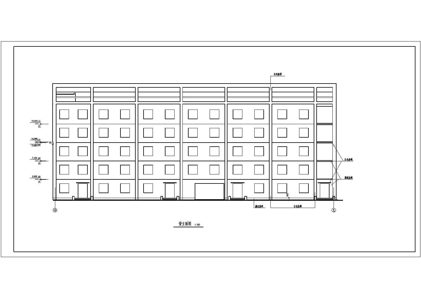 某地某中学教学楼全套建筑设计施工图