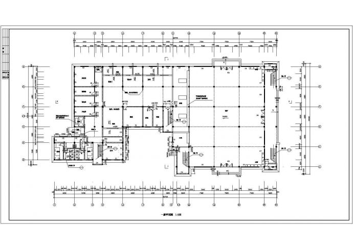 某三层学生食堂全套建筑设计方案图_图1