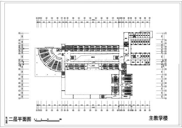 某学校教学楼规划建筑设计施工CAD图-图二