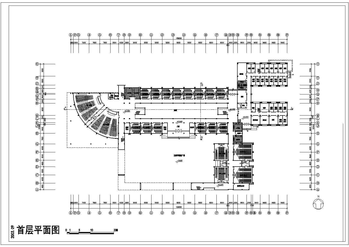 某学校教学楼规划建筑设计施工CAD图