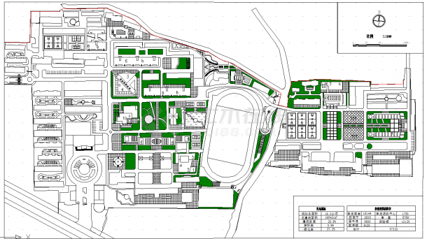 某职业院校校园整治规划设计CAD图-图一