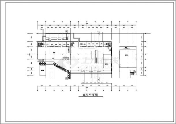 连云港市七层框架结构展览馆建筑设计图-图一