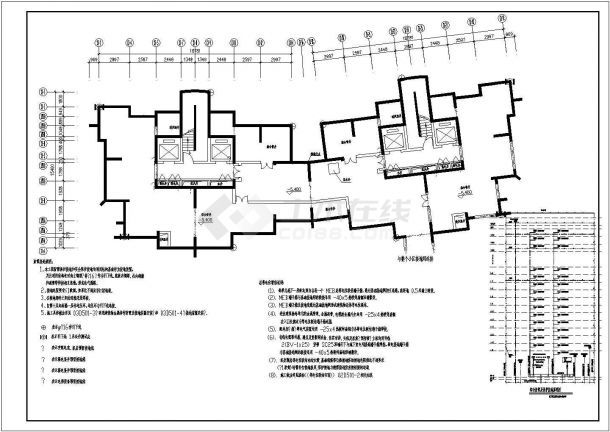 某地区高层商住全套楼电气工程设计CAD施工图纸-图二