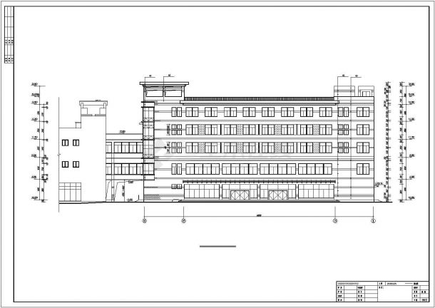 框架结构大酒店建筑设计CAD图纸-图二