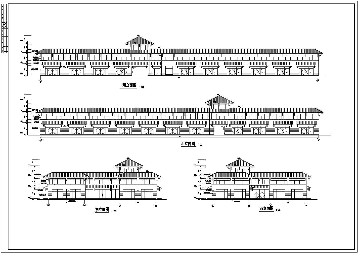 框架结构大型商贸城建筑设计CAD图纸