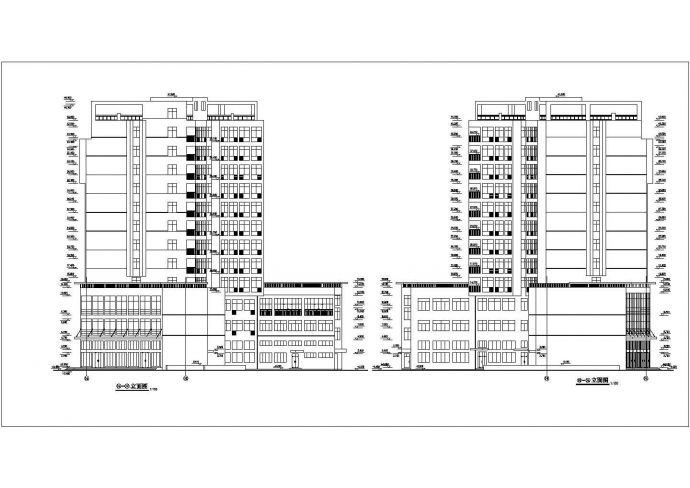 多层娱乐城大厦建筑设计CAD图纸_图1