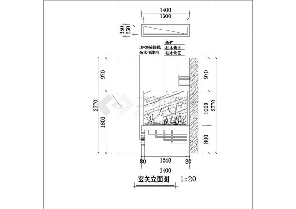 某地区中式家装cad平面布置施工图-图一