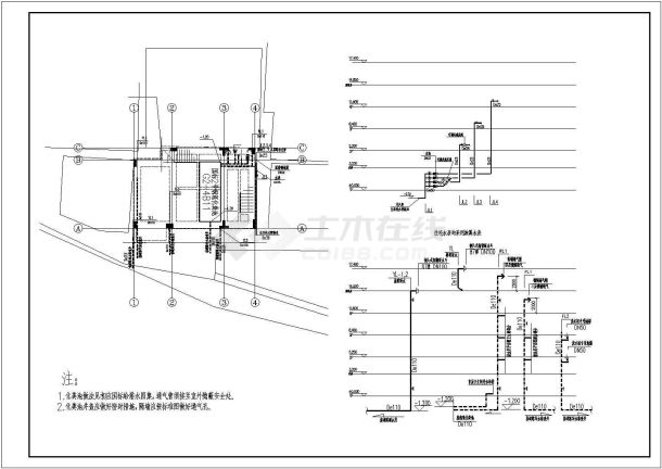 小高层住宅楼给排水系统设计CAD布置图-图二