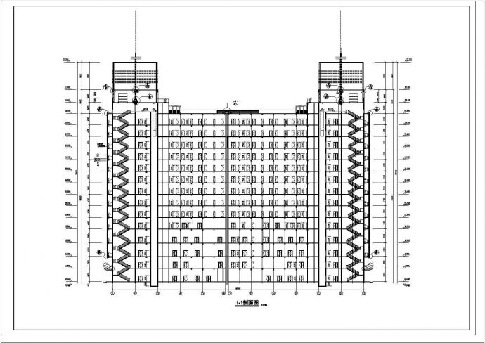 某五星级双塔楼大酒店建筑cad整套方案施工设计图纸_图1